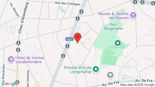 Apartments for rent i Brussels Ukkel - kort over placeringen