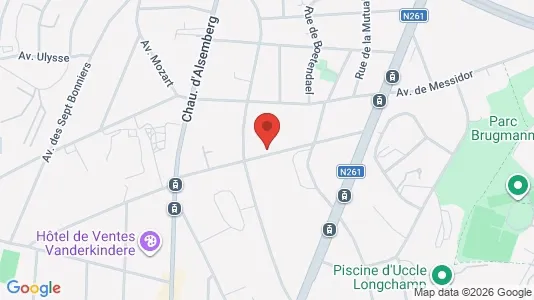 Apartments for rent i Brussels Ukkel - kort over placeringen