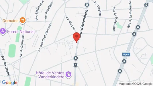Apartments for rent i Brussels Ukkel - kort over placeringen