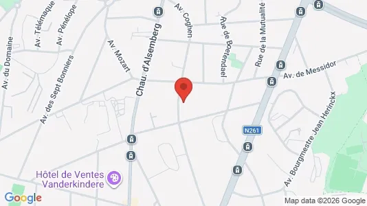 Apartments for rent i Brussels Ukkel - kort over placeringen