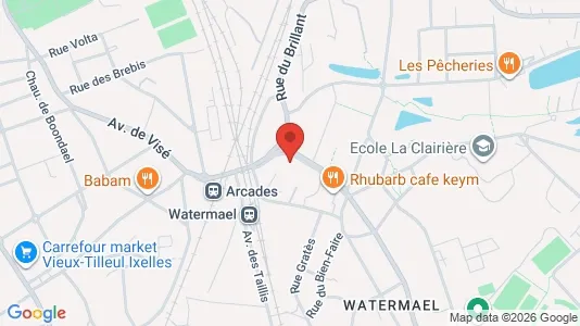 Apartments for rent i Brussels Watermaal-Bosvoorde - kort over placeringen