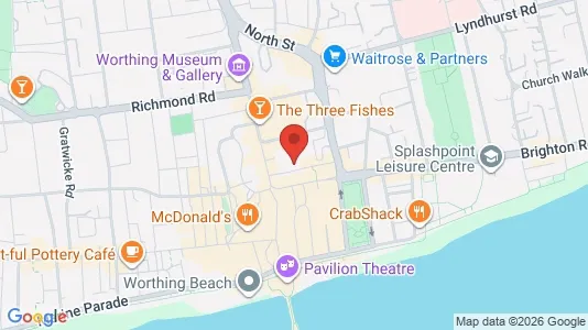 Apartments for rent i Worthing - West Sussex - kort over placeringen