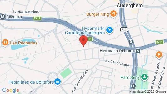 Apartments for rent i Brussels Oudergem - kort over placeringen