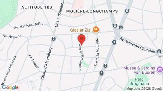 Apartments for rent i Brussels Ukkel - kort over placeringen