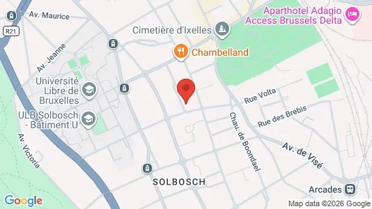 Apartments for rent i Brussels Elsene - kort over placeringen