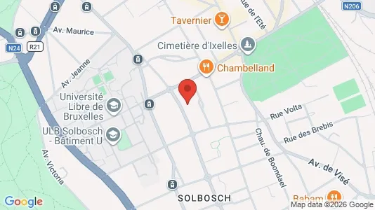Apartments for rent i Brussels Elsene - kort over placeringen