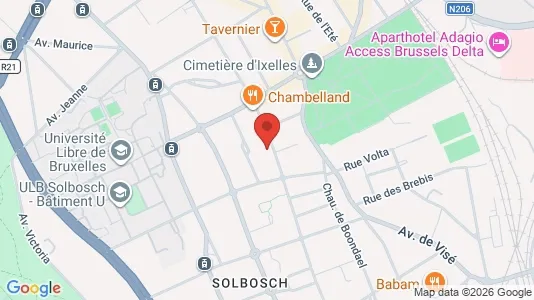 Apartments for rent i Brussels Elsene - kort over placeringen