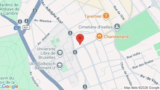 Apartments for rent i Brussels Elsene - kort over placeringen