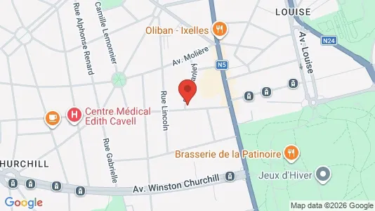 Apartments for rent i Brussels Ukkel - kort over placeringen