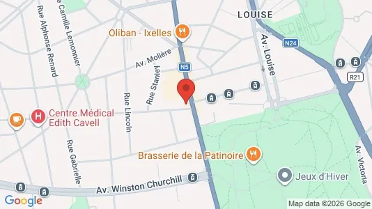 Apartments for rent i Brussels Ukkel - kort over placeringen