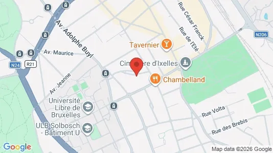 Apartments for rent i Brussels Elsene - kort over placeringen