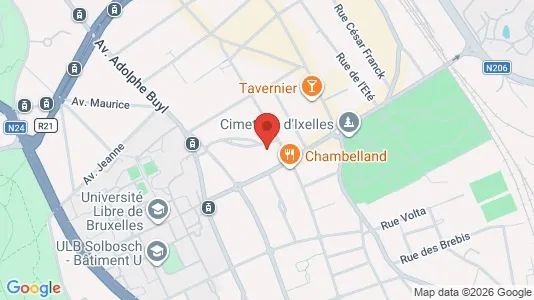 Apartments for rent i Brussels Elsene - kort over placeringen