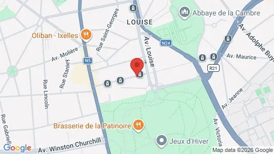 Apartments for rent i Brussels Elsene - kort over placeringen