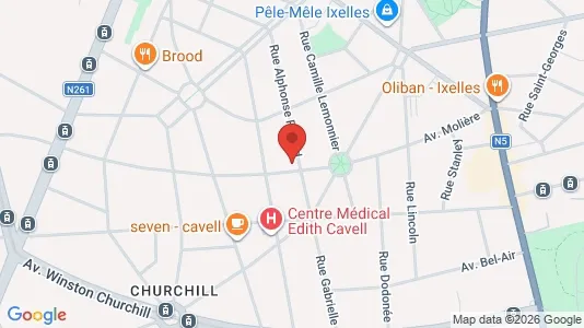 Apartments for rent i Brussels Ukkel - kort over placeringen