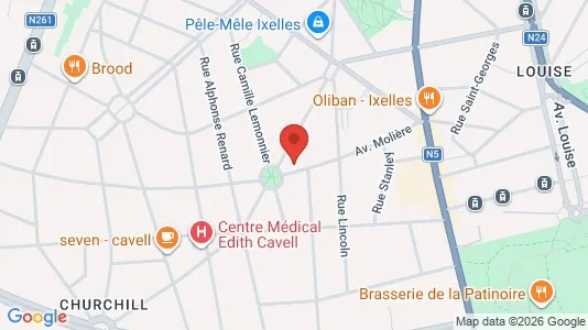 Apartments for rent i Brussels Ukkel - kort over placeringen