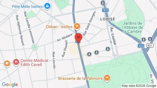 Apartments for rent i Brussels Ukkel - kort over placeringen