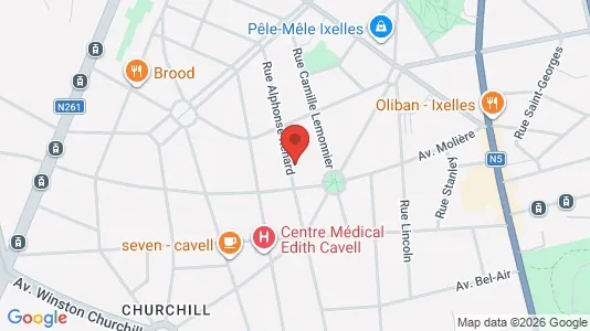 Apartments for rent i Brussels Ukkel - kort over placeringen