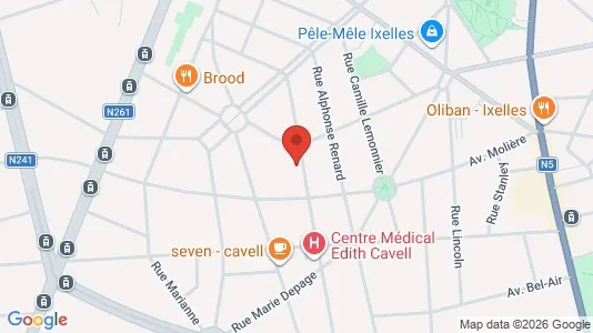 Apartments for rent i Brussels Elsene - kort over placeringen
