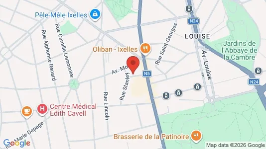 Apartments for rent i Brussels Ukkel - kort over placeringen