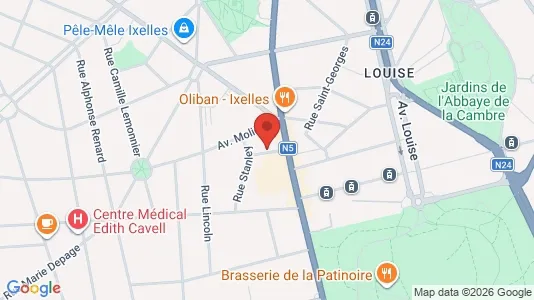 Apartments for rent i Brussels Ukkel - kort over placeringen