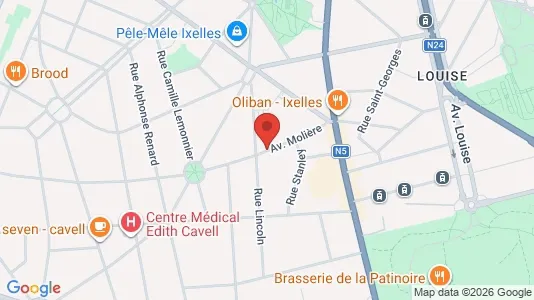 Apartments for rent i Brussels Elsene - kort over placeringen