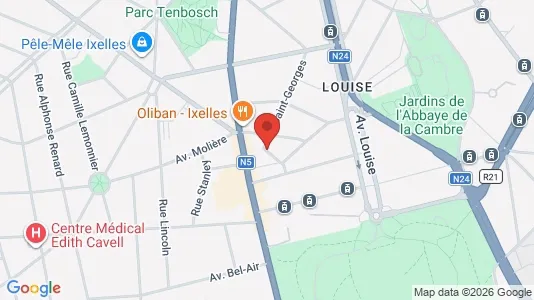 Apartments for rent i Brussels Elsene - kort over placeringen