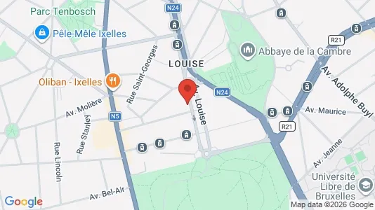 Apartments for rent i Brussels Elsene - kort over placeringen