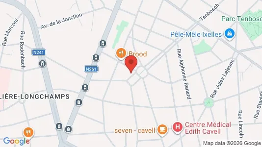 Apartments for rent i Brussels Elsene - kort over placeringen