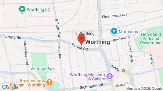 Apartments for rent i Worthing - West Sussex - kort over placeringen