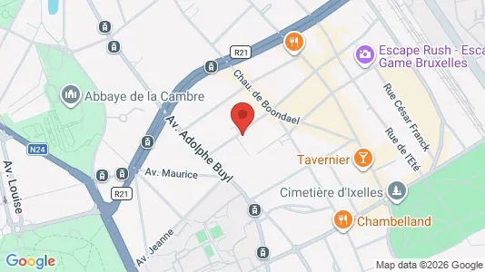 Apartments for rent i Brussels Elsene - kort over placeringen