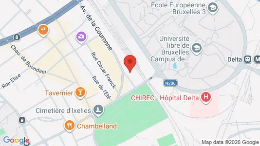Apartments for rent i Brussels Elsene - kort over placeringen