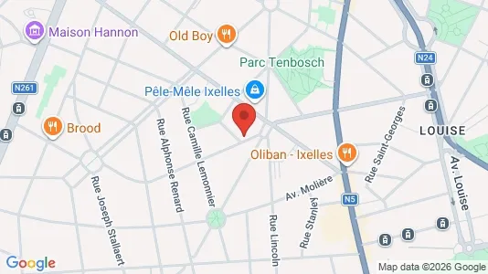 Apartments for rent i Brussels Elsene - kort over placeringen