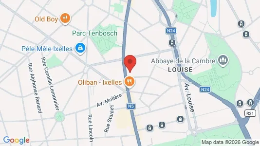 Apartments for rent i Brussels Elsene - kort over placeringen