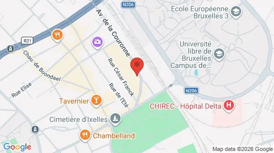 Apartments for rent i Brussels Elsene - kort over placeringen