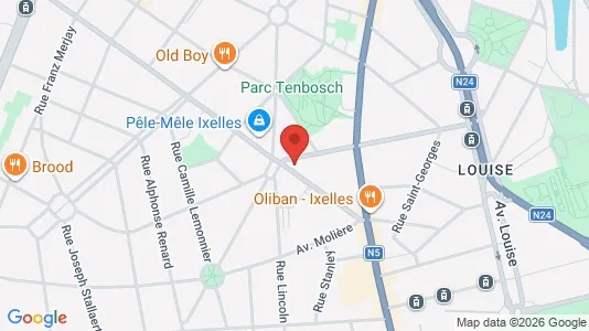 Apartments for rent i Brussels Elsene - kort over placeringen