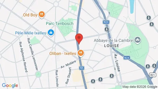 Apartments for rent i Brussels Elsene - kort over placeringen