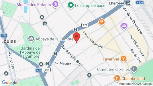 Apartments for rent i Brussels Elsene - kort over placeringen