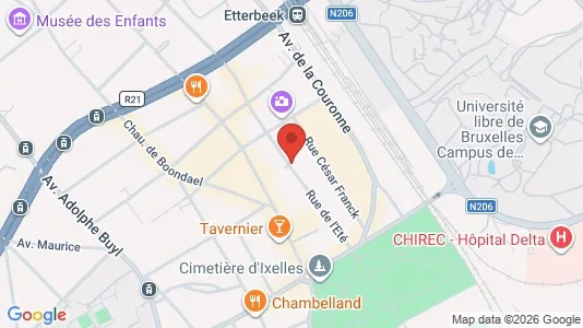 Apartments for rent i Brussels Elsene - kort over placeringen