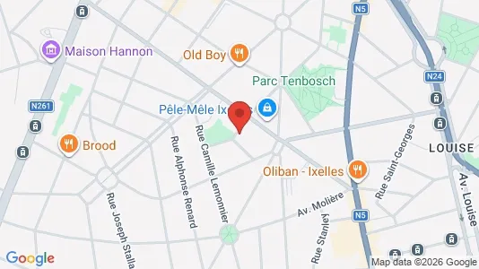 Apartments for rent i Brussels Elsene - kort over placeringen