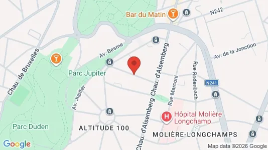 Apartments for rent i Brussels Vorst - kort over placeringen