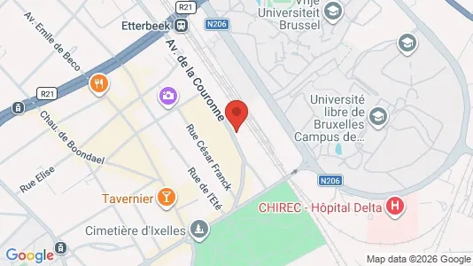 Apartments for rent i Brussels Elsene - kort over placeringen