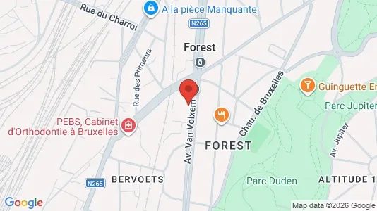 Apartments for rent i Brussels Vorst - kort over placeringen
