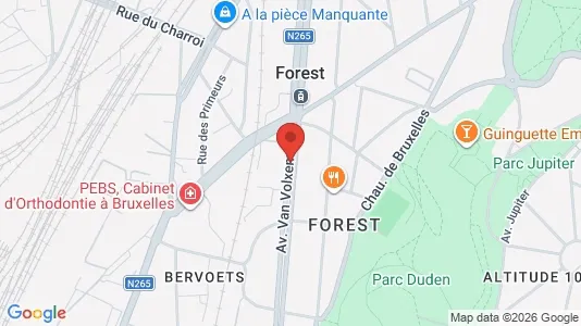 Apartments for rent i Brussels Vorst - kort over placeringen