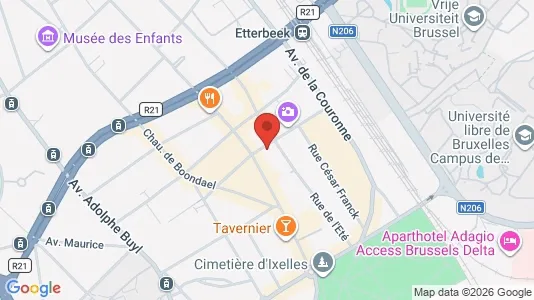 Apartments for rent i Brussels Elsene - kort over placeringen