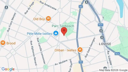 Apartments for rent i Brussels Elsene - kort over placeringen