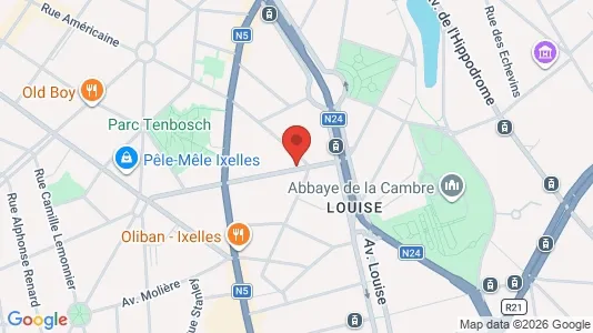 Apartments for rent i Brussels Elsene - kort over placeringen