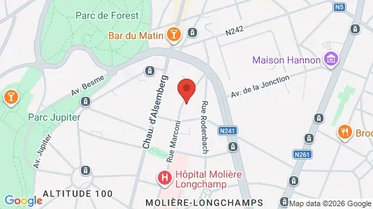 Apartments for rent i Brussels Vorst - kort over placeringen