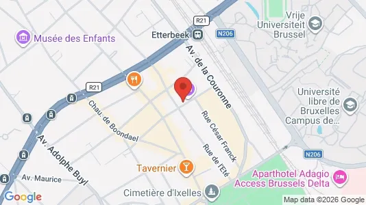 Apartments for rent i Brussels Elsene - kort over placeringen