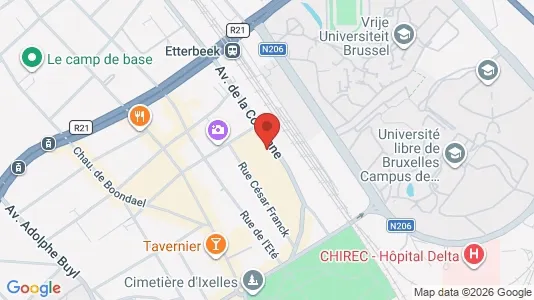 Apartments for rent i Brussels Elsene - kort over placeringen