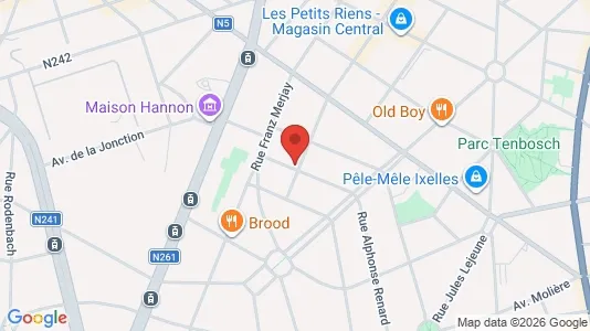 Apartments for rent i Brussels Elsene - kort over placeringen